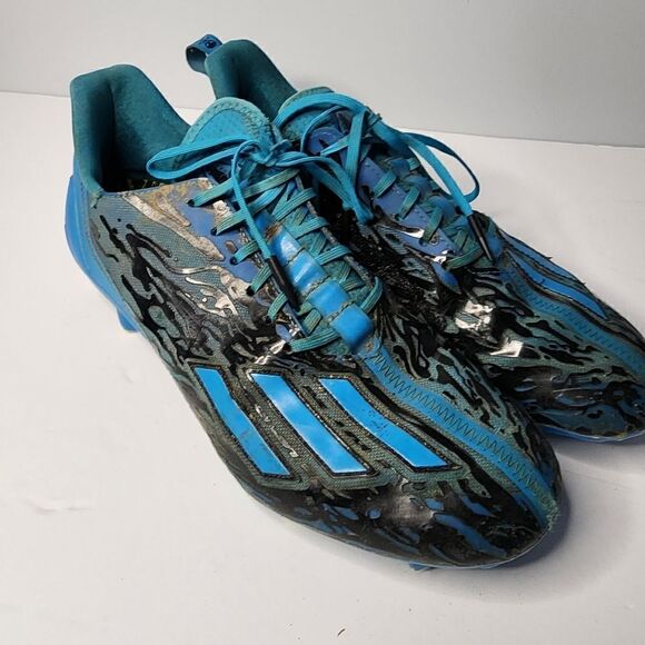 Adidas Adizero 12.0 Poison Football Cleats Panther  Cyan Men\'s Size 11.5  IG7209